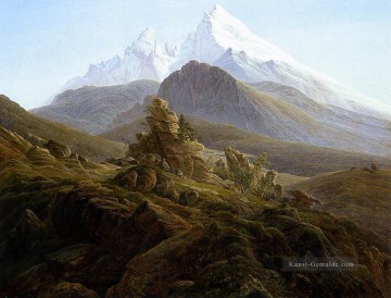 Watzmann Romantische Landschaft Caspar David Friedrich Berg Ölgemälde